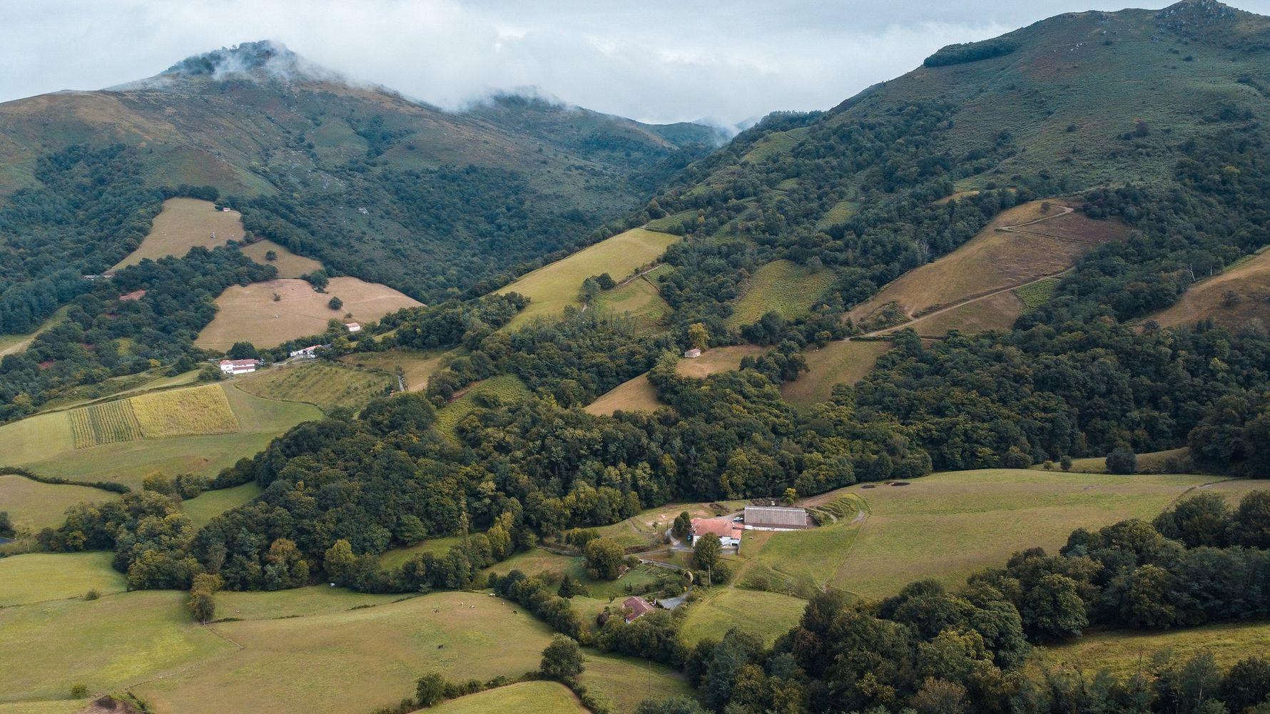 The destination Espelette in France (Europe) offers many green spaces such as fields and woodlands