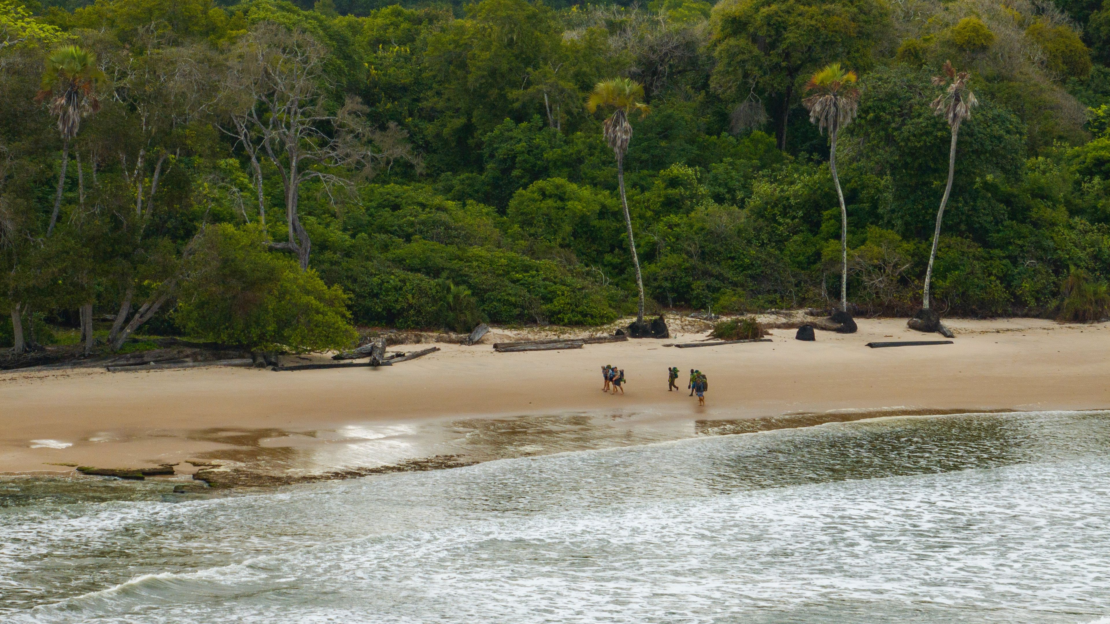 natucate-nature-travel-gabon-wilderness-trails-beach-ocean-aerial-walking-group2