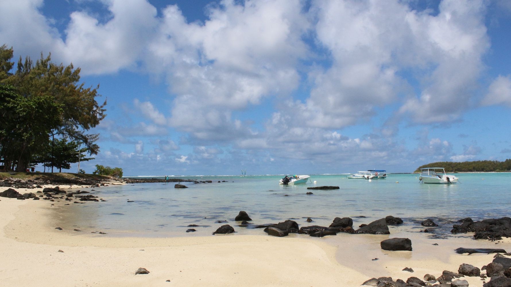 A magnificent bay in the tropical paradise of Mauritius