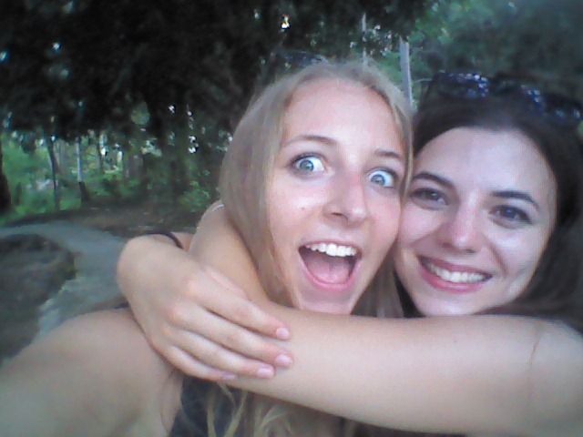 Zwei Volunteere unterwegs