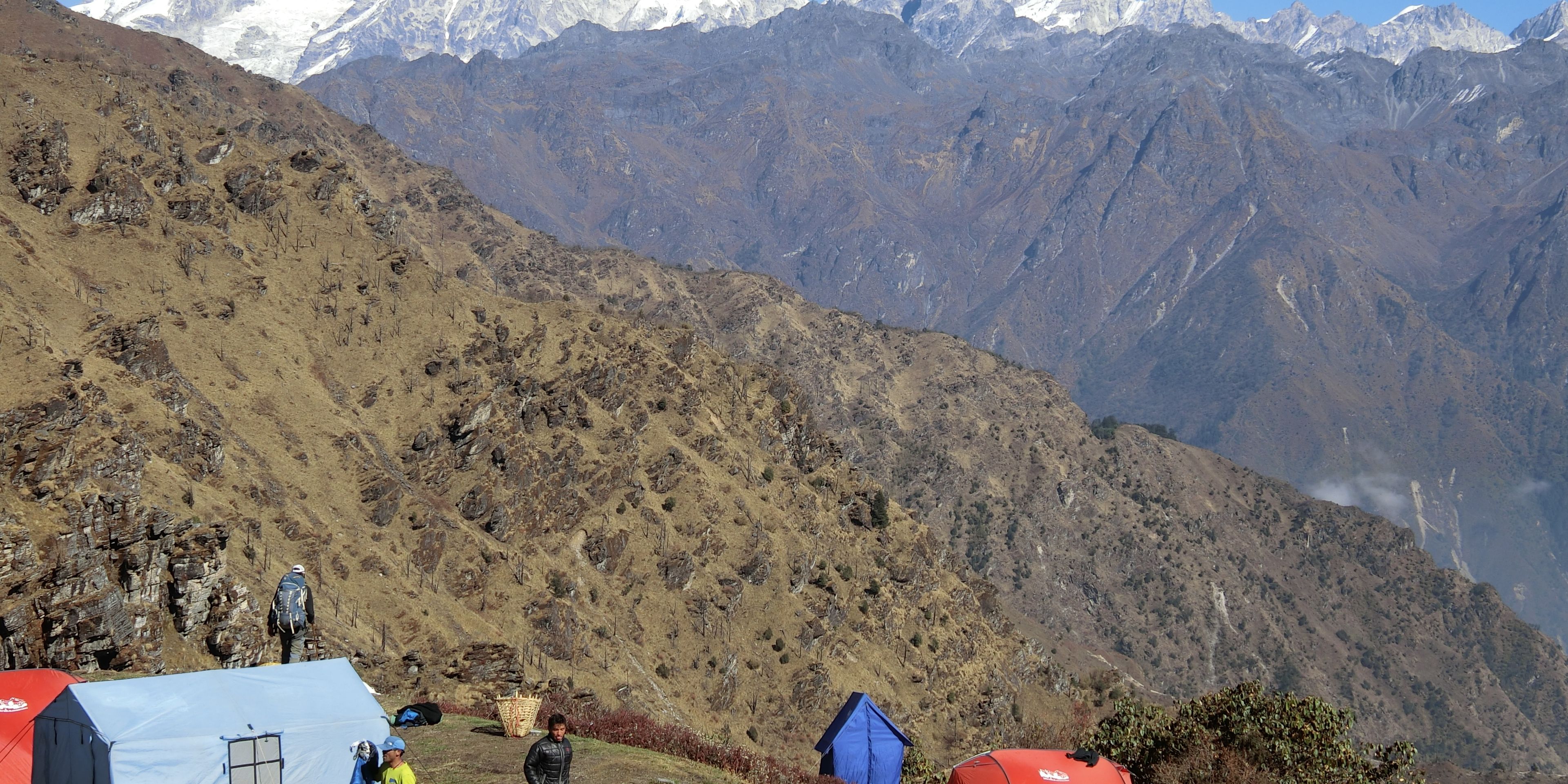Zelt-Dorf auf dem Trekking Trip durch Asien
