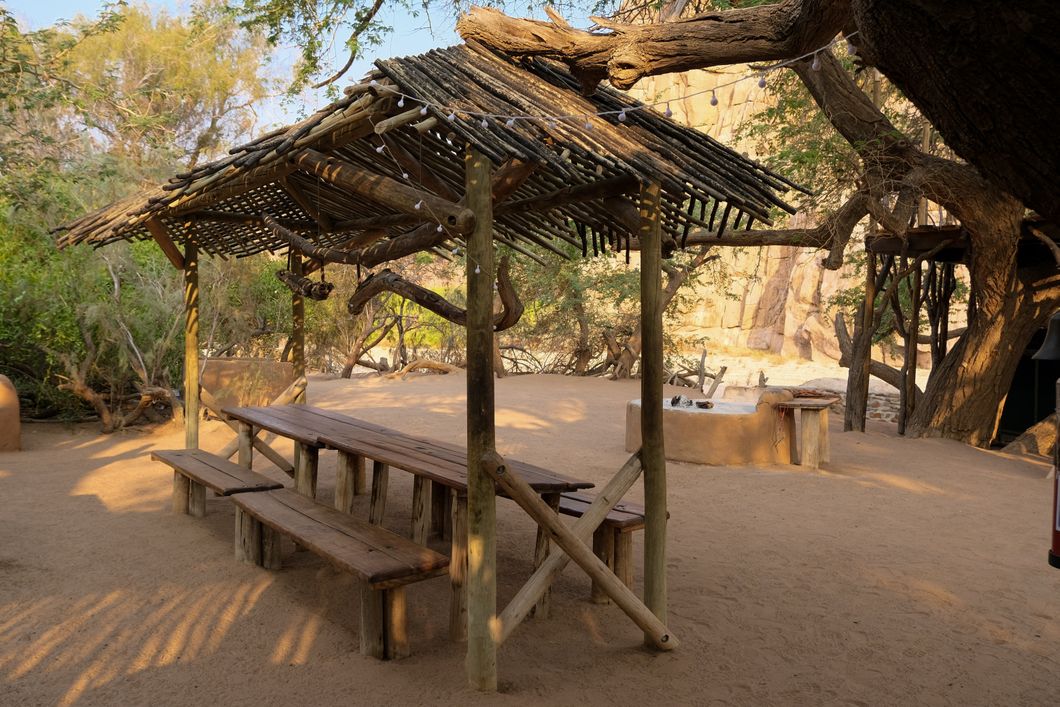 Sitting area in the camp
