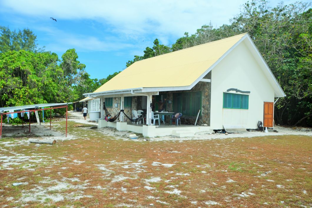 Our turtle conservation project's volunteer accommodation in the Seychelles