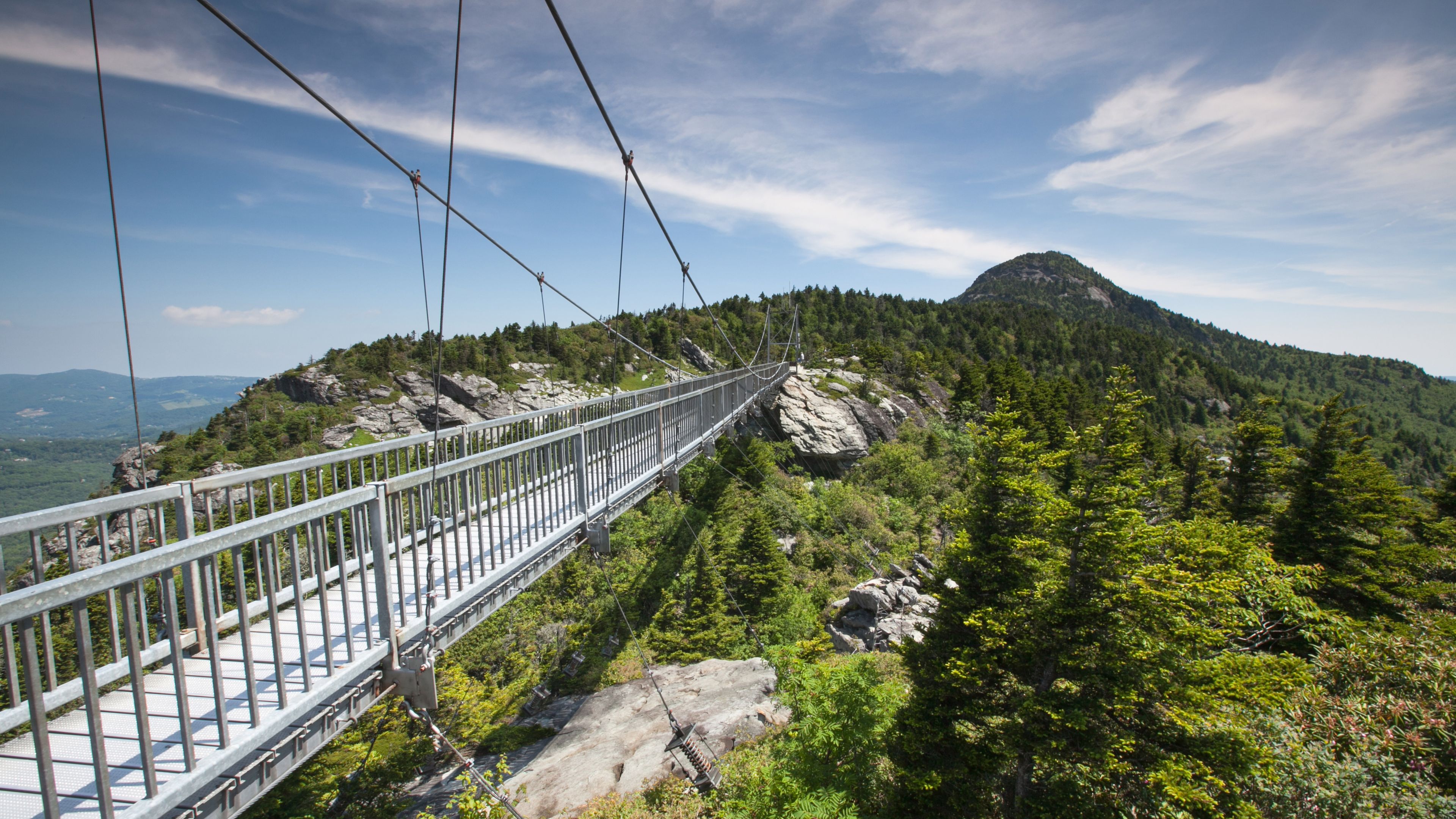 Die Mile High Swinging Bridge im US-Bundesstaat North Carolina