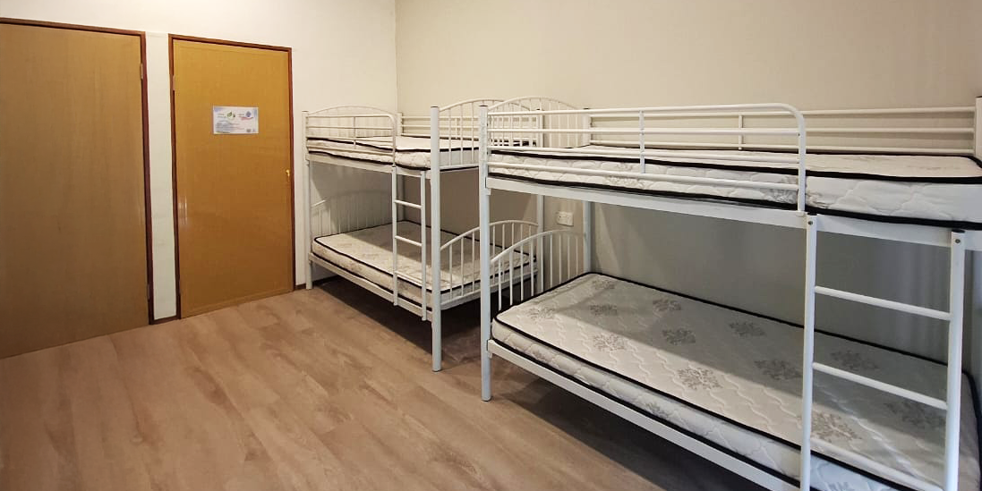 Beds in dormitory in Malaysia