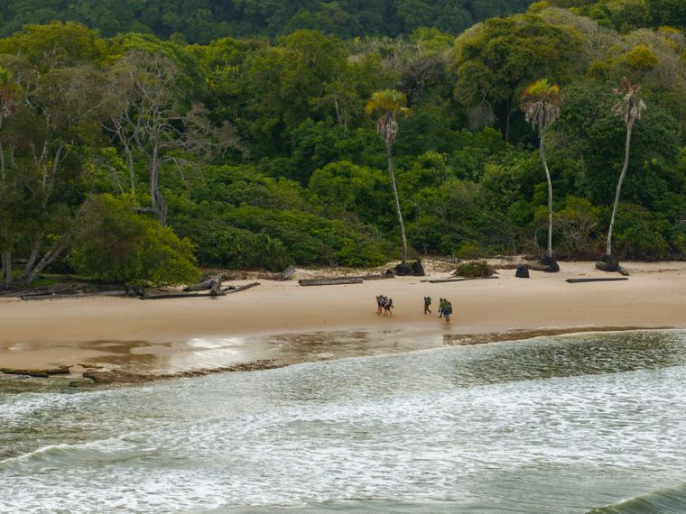 natucate-nature-travel-gabon-wilderness-trails-beach-ocean-aerial-walking-group2