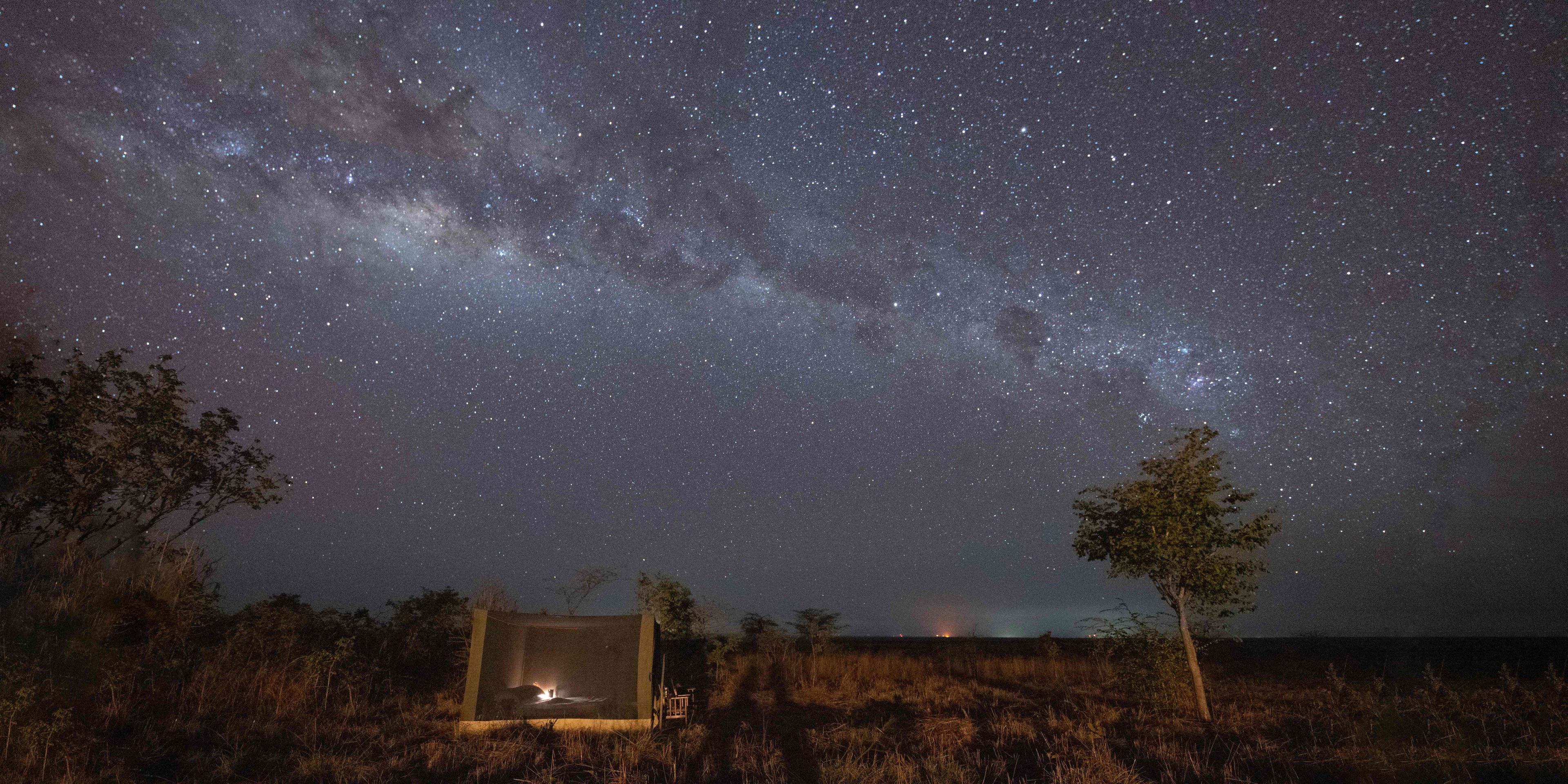 Afrikanischer Nachthimmel mit Star Bed