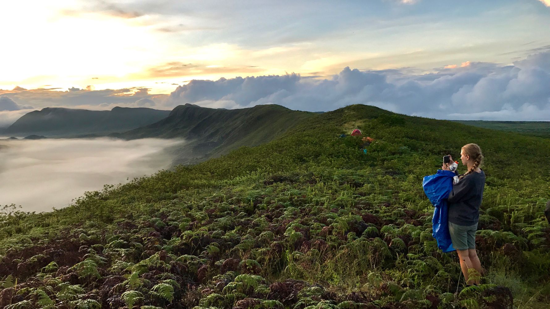 Person macht ein Foto auf Isabela Island
