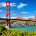 Die Golden Gate Bridge ist eines der beruehmtesten Wahrzeichen der USA