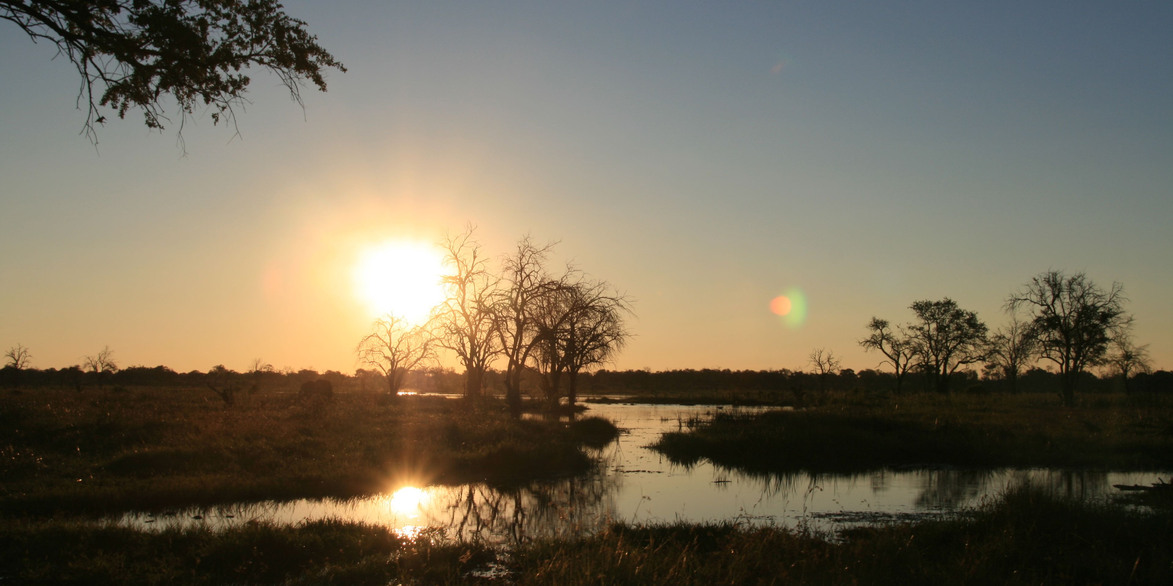 Sunset in Botswana's magical Okavango Delta