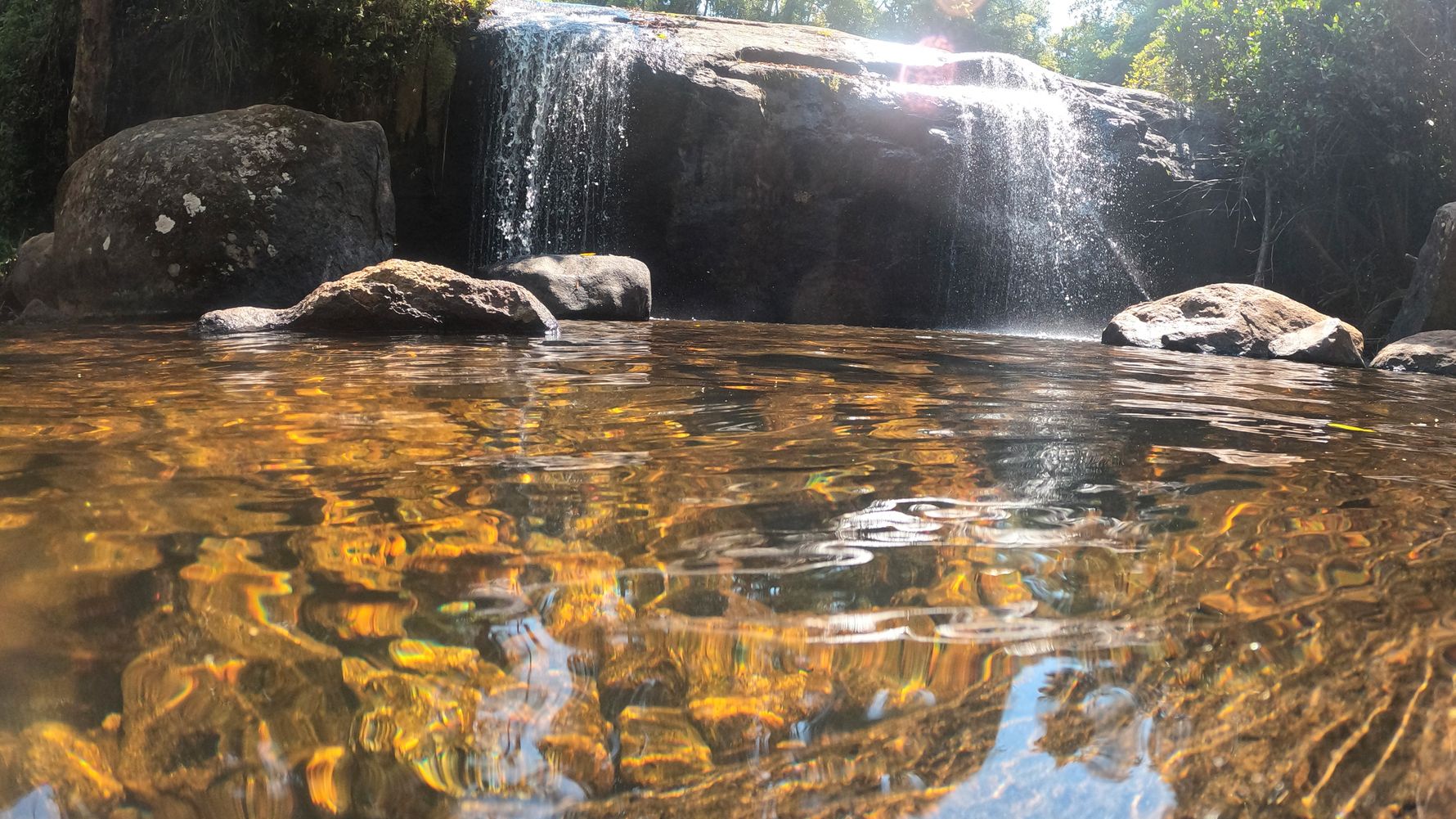 Wasserfall und Teich