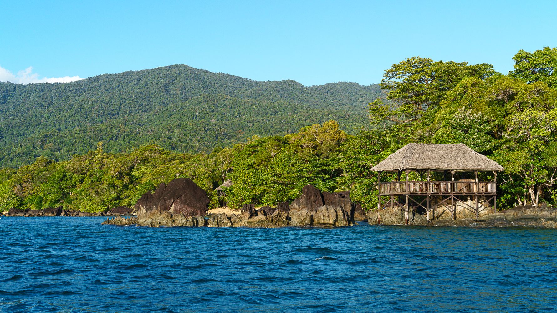 Ocean view at the breakfast deck in Masoala