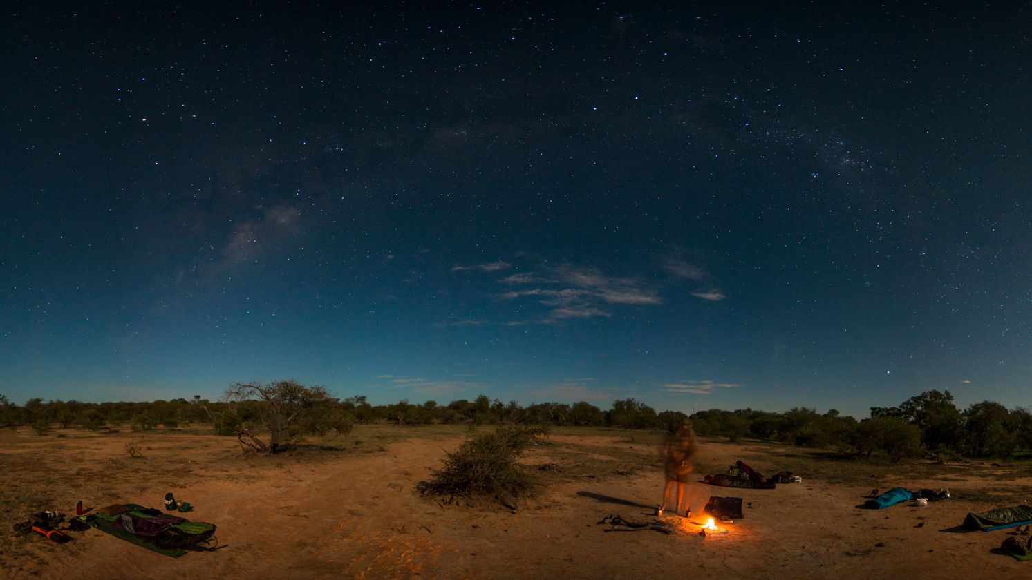 Eine Nachtaufnahme vom Sternenhimmel in Südafrika