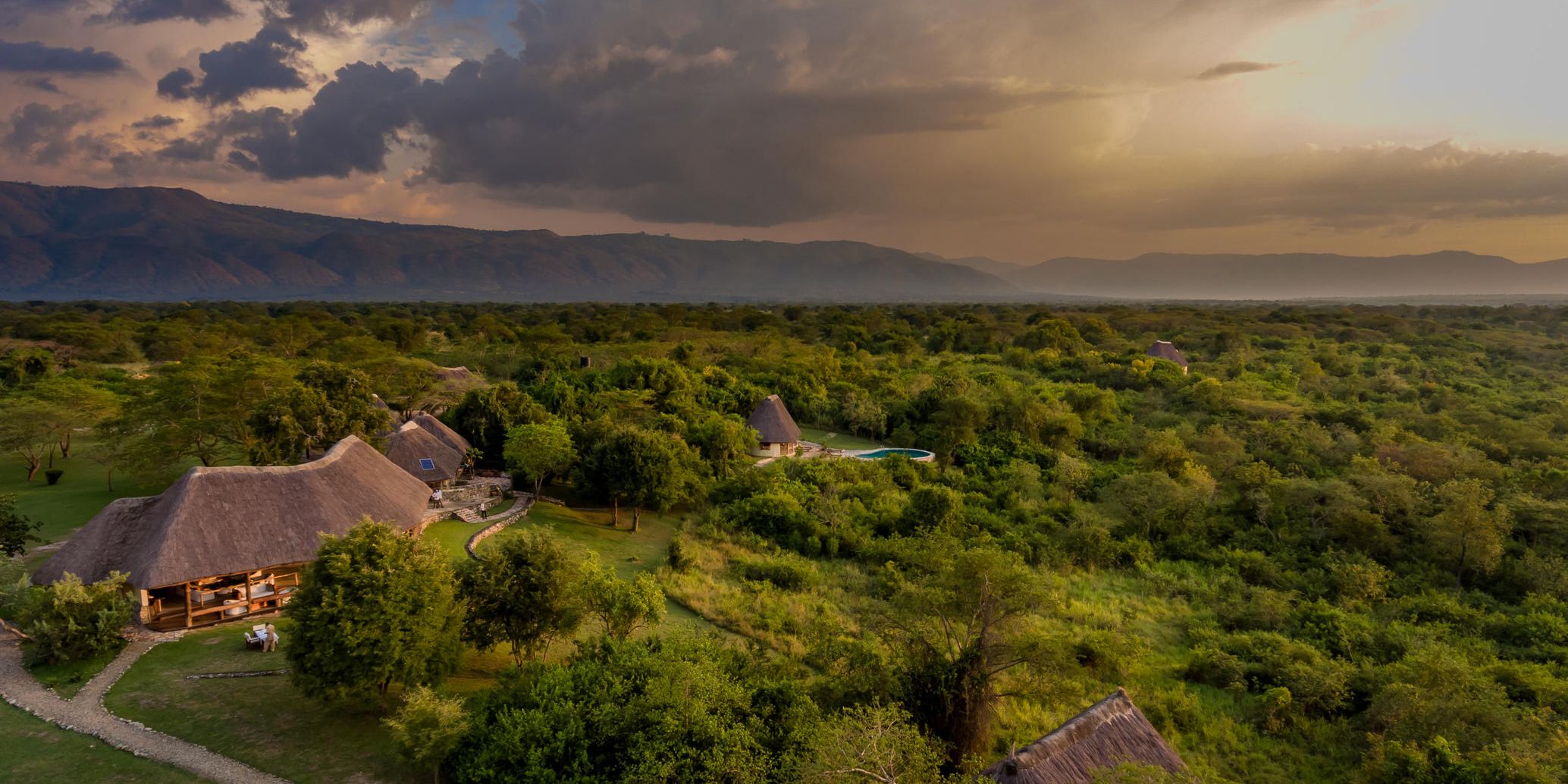 Semliki Safari Lodge von oben