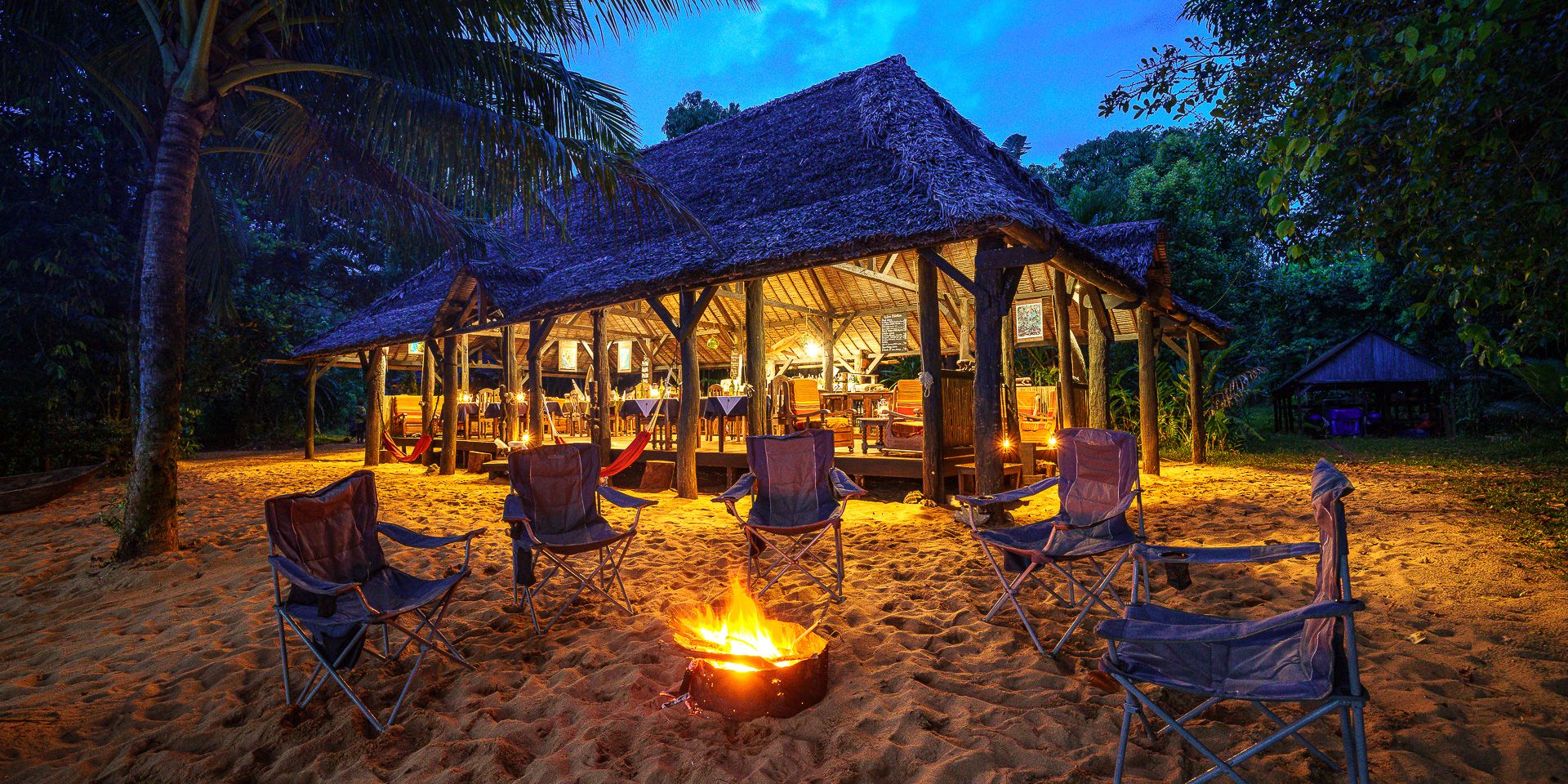 Masoala Lodge at night campfire session