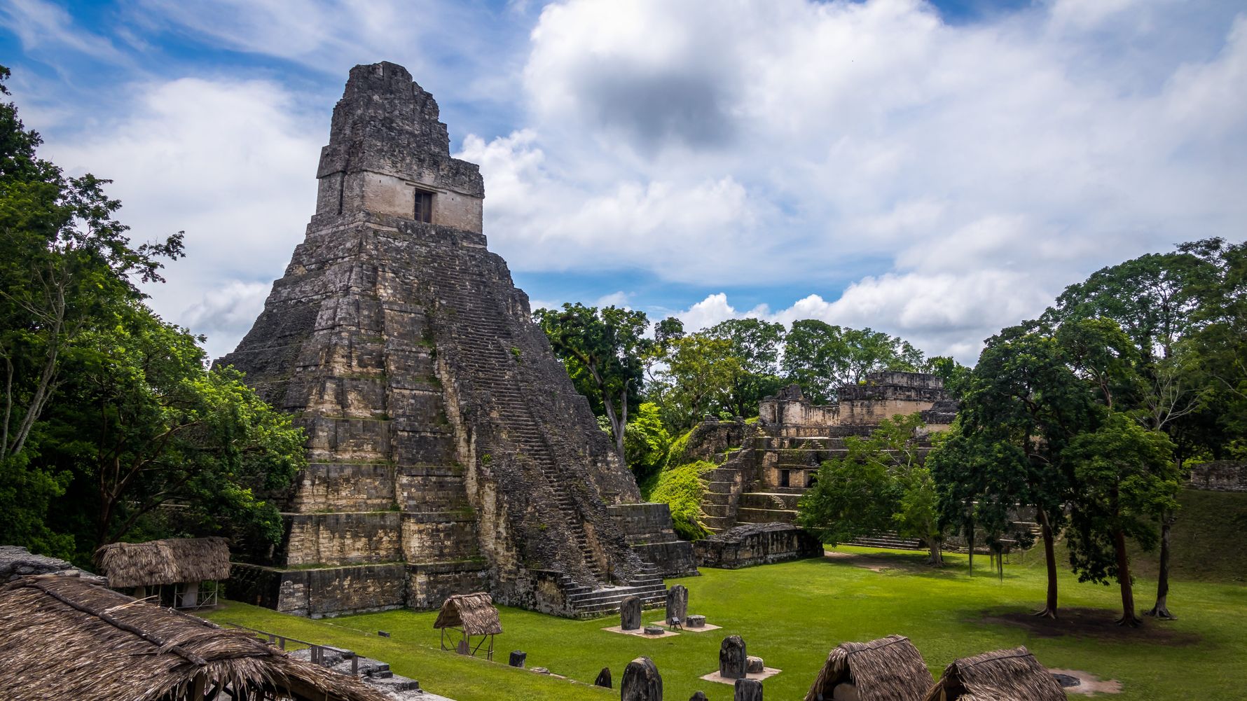 View of Tikal in the green