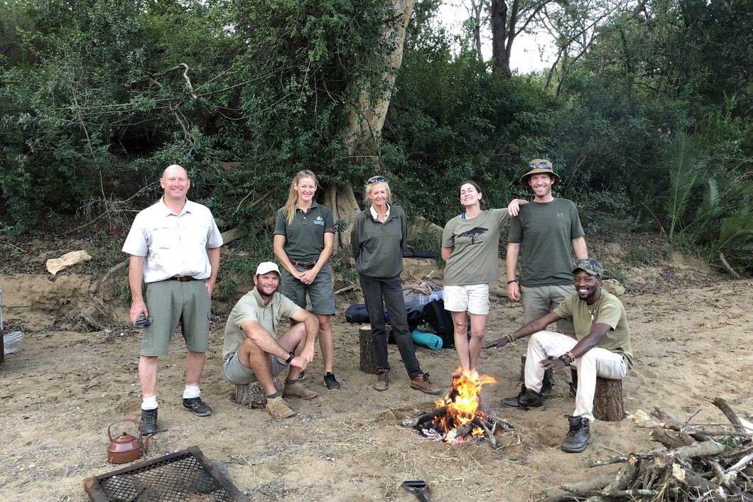 Team of students and guides of the African Bush Experience in Southern Africa