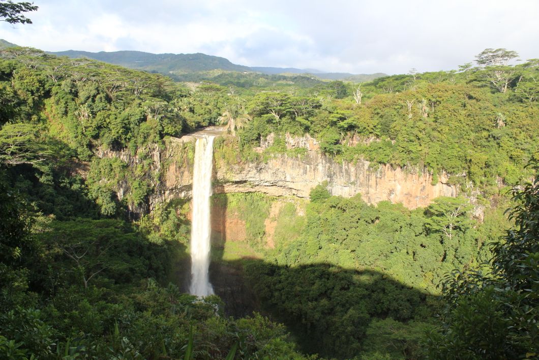 The Chamarel Waterfalls in Mauritius