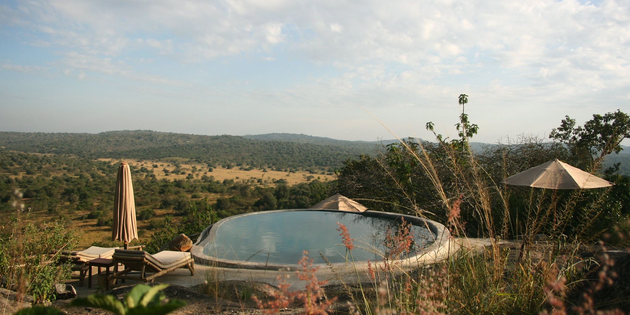 Pool with landscape in Uganda