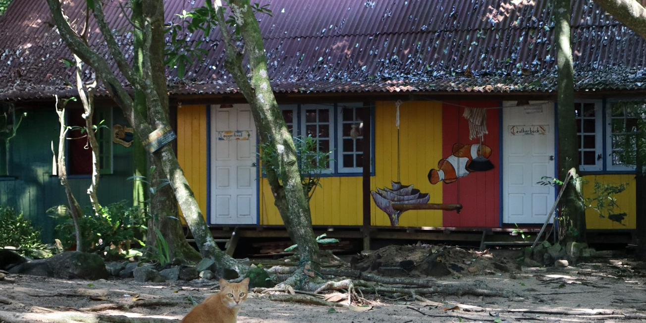 Outside view of dormitory on Tioman Island