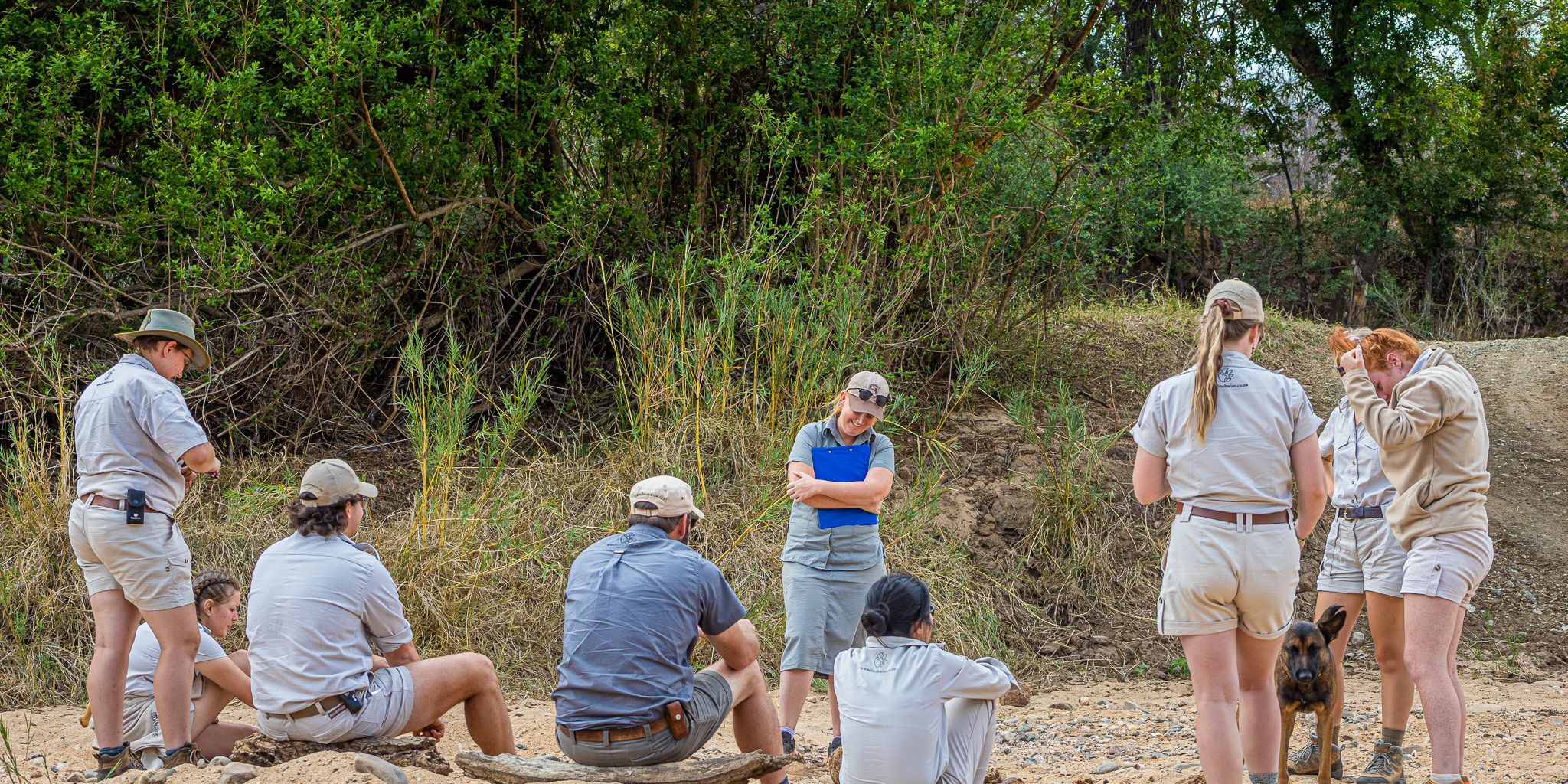 People sitting in nature in a circle