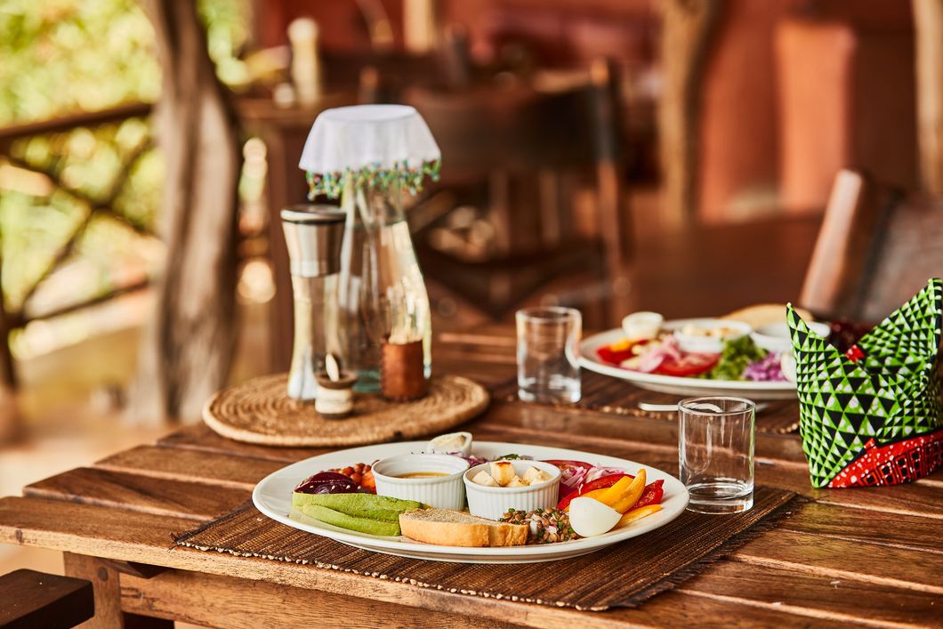Lunch with fresh fruit