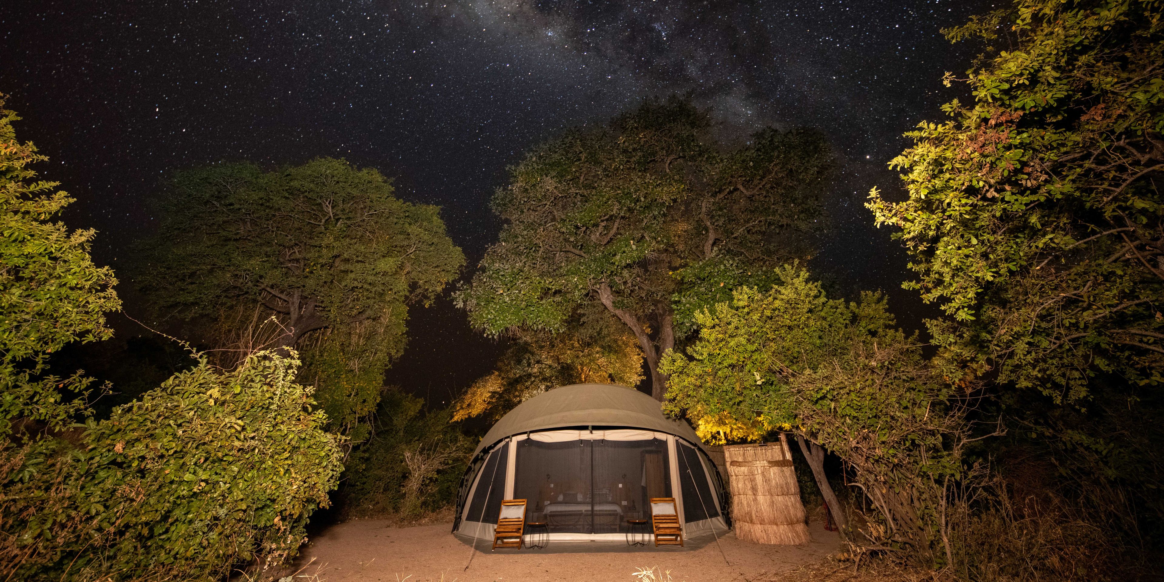 Tent during the night
