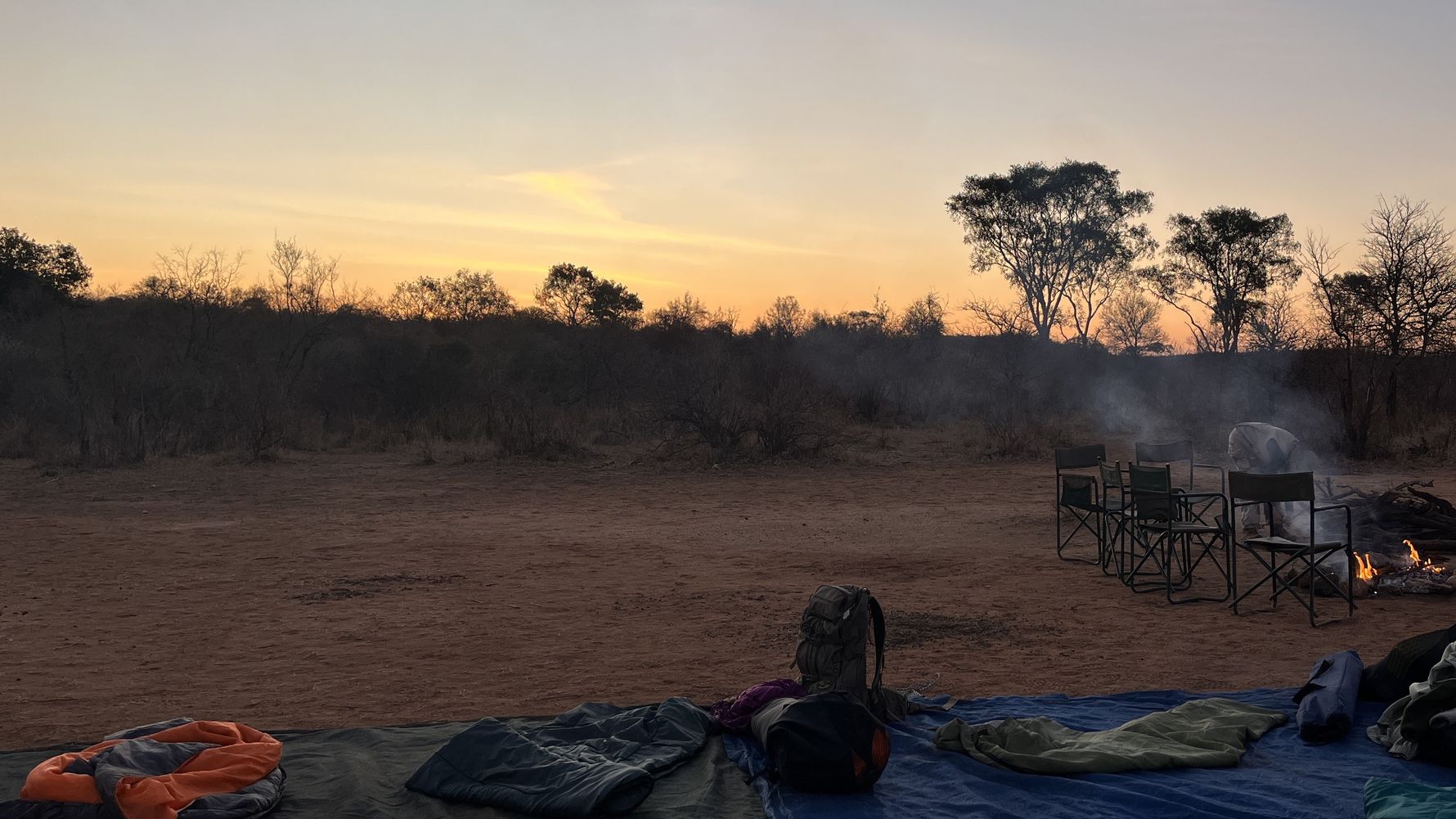 Schlaflager unter den Sternen