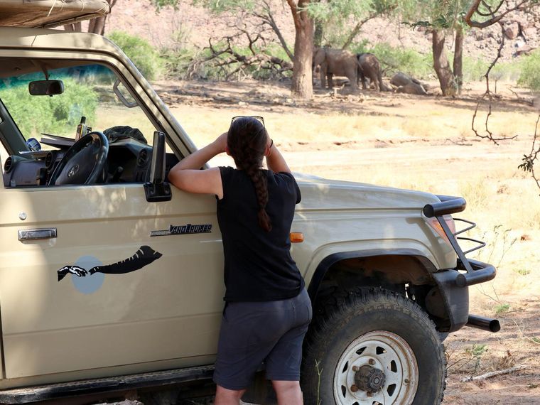 erfahrungsberichte-freiwilligenarbeit-namibia-elefantenschutz-lena-gelaendewagen