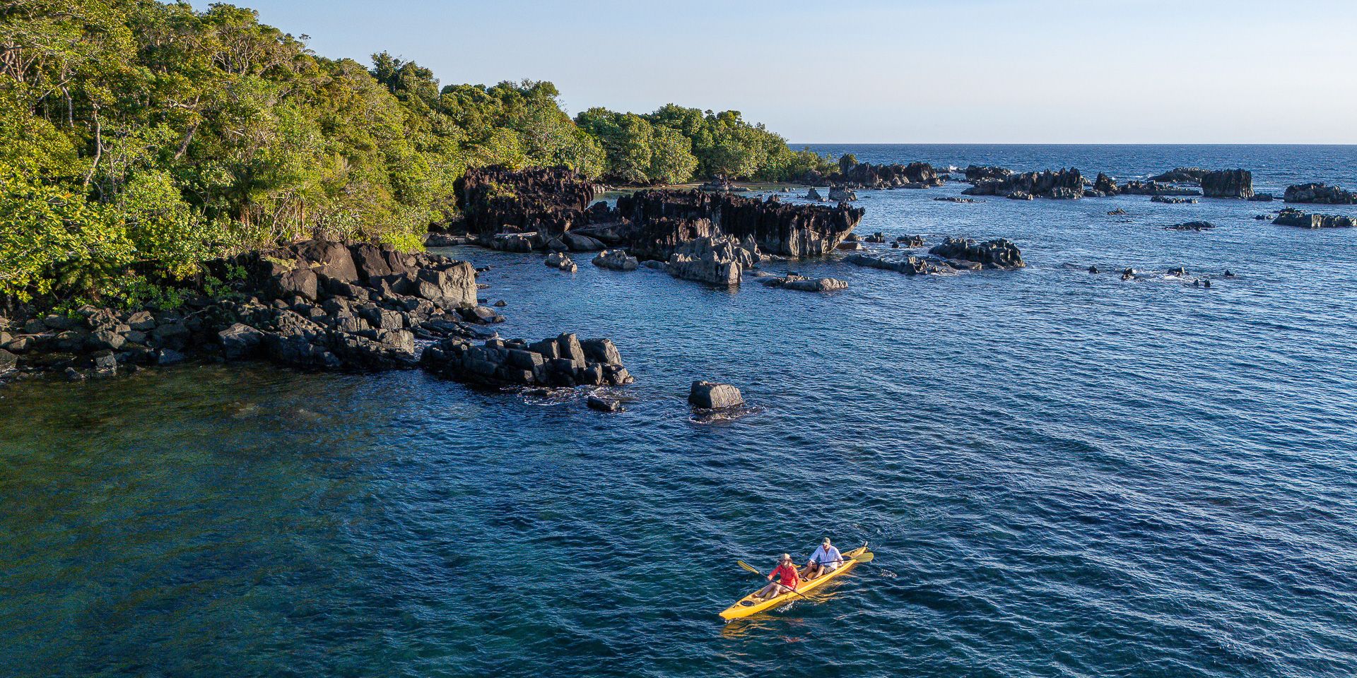 Canoe in front of Masoala Island